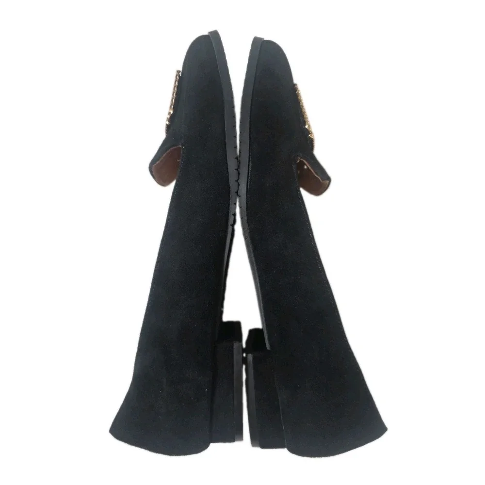 NWOT Adrienne Vittadini AV-VOND Black Suede Loafers Flats Women's 9.5 M MSRP $99